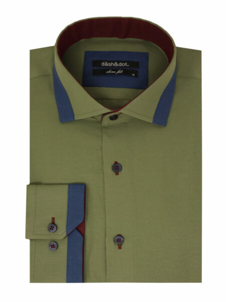 ΠΟΥΚΑΜΙΣΟ ΜΟΝΟΧΡΩΜΟ ΜΕ ΔΙΧΡΩΜΙΕΣ