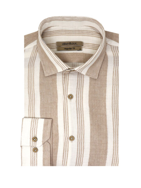 ΠΟΥΚΑΜΙΣΟ ΜΕ ΡΙΓΕΣ ΑΠΟ 100%COTTON